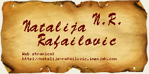 Natalija Rafailović vizit kartica